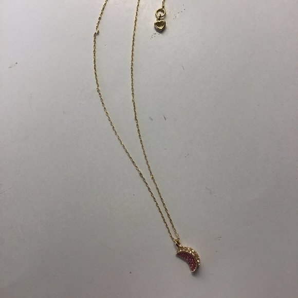 Kate Spade New Pink Pave Grapefruit Necklace - Picture 1 of 4